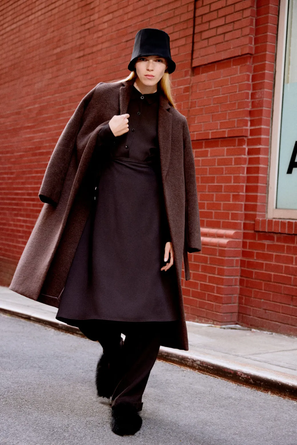 ASYMMETRIC APRON SHIRT - VISCOSE TWILL