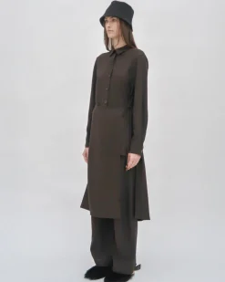 ASYMMETRIC APRON SHIRT - VISCOSE TWILL