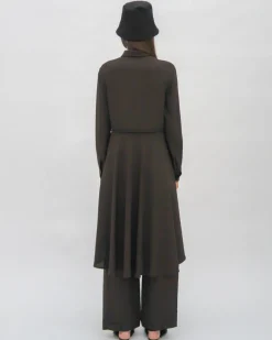 ASYMMETRIC APRON SHIRT - VISCOSE TWILL