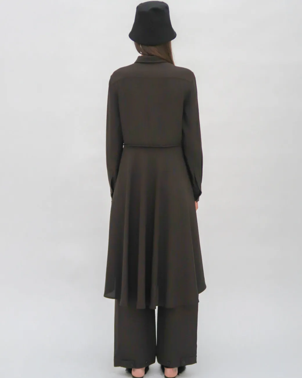 ASYMMETRIC APRON SHIRT - VISCOSE TWILL