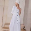 ASYMMETRIC ONE SHOULDER SHIRTDRESS