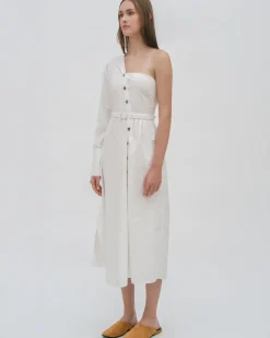 ASYMMETRIC ONE SHOULDER SHIRTDRESS