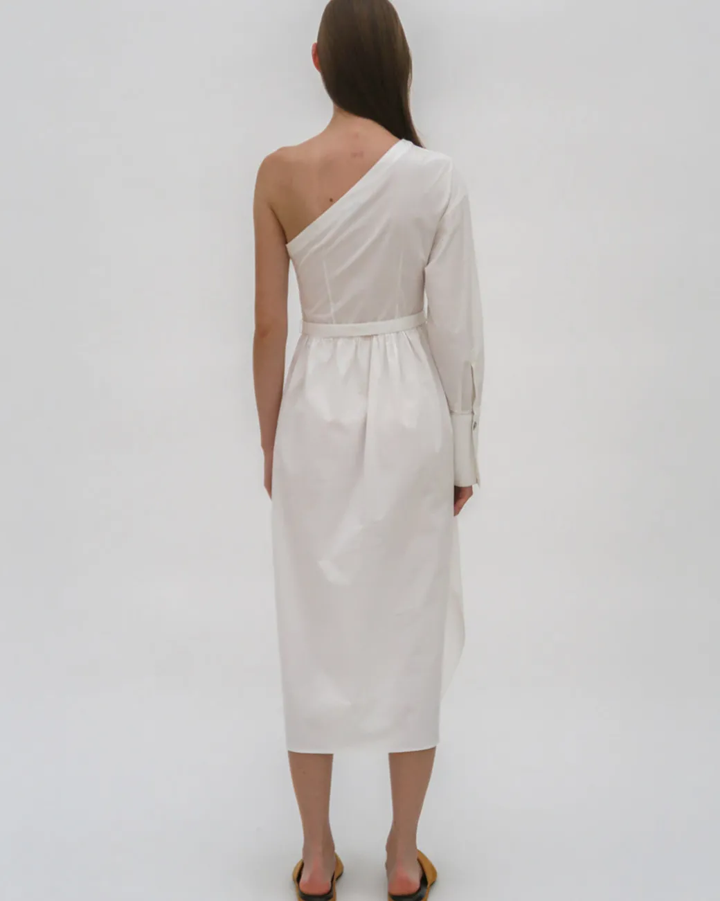 ASYMMETRIC ONE SHOULDER SHIRTDRESS