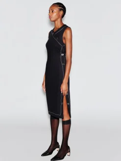 ASYMMETRIC SNAP DRESS