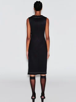 ASYMMETRIC SNAP DRESS