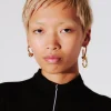 Asymmetric Twist Chain Earrings