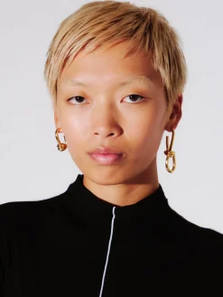 Asymmetric Twist Chain Earrings