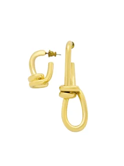 Asymmetric Twist Chain Earrings