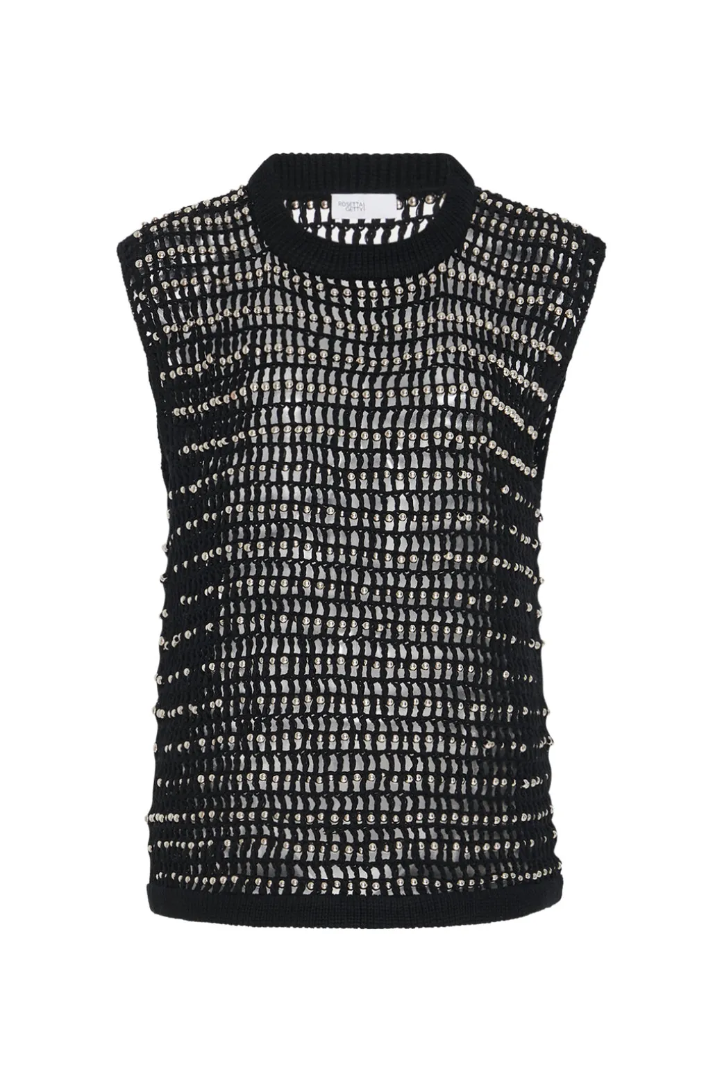 BEADED CROCHET SWEATER VEST
