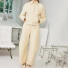 BELTED STRAIGHT TAPER TAB PANT - STRETCH COTTON SH