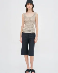 BERMUDA SHORT - STRETCH COTTON SHANTUNG