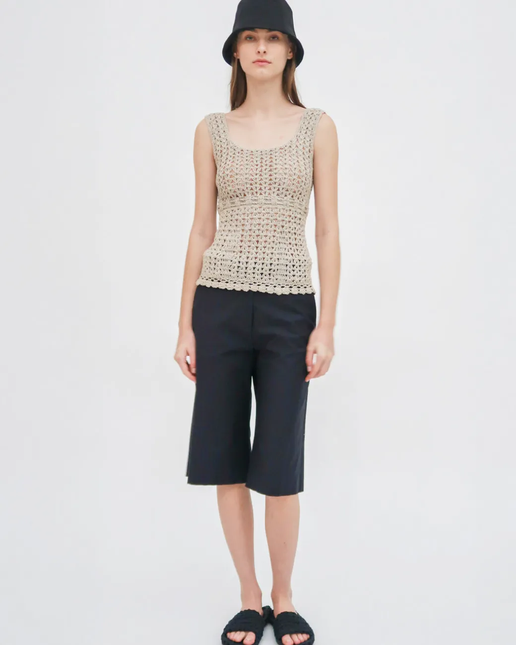 BERMUDA SHORT - STRETCH COTTON SHANTUNG