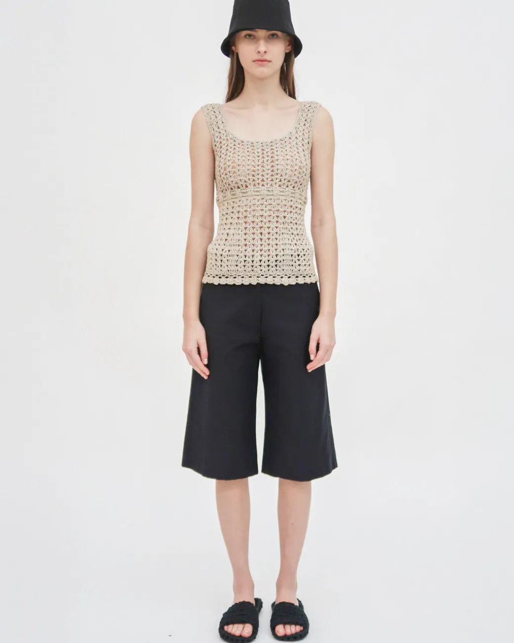 BERMUDA SHORT - STRETCH COTTON SHANTUNG