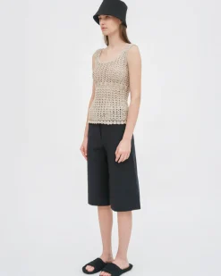 BERMUDA SHORT - STRETCH COTTON SHANTUNG