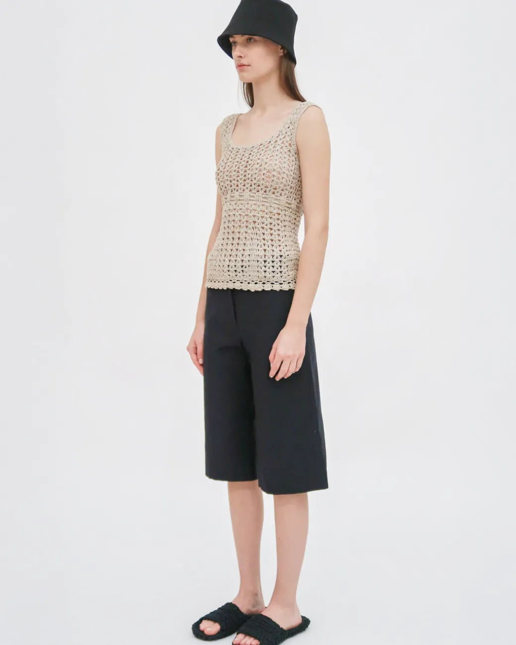 BERMUDA SHORT - STRETCH COTTON SHANTUNG