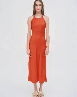 BIAS CREWNECK SLIP DRESS
