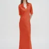 BIAS POLO TOP - SILK SATIN