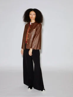 BUTTON POCKET CREWNECK JACKET - STRETCH PLONGE