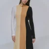 COLORBLOCK TURTLENECK DRESS