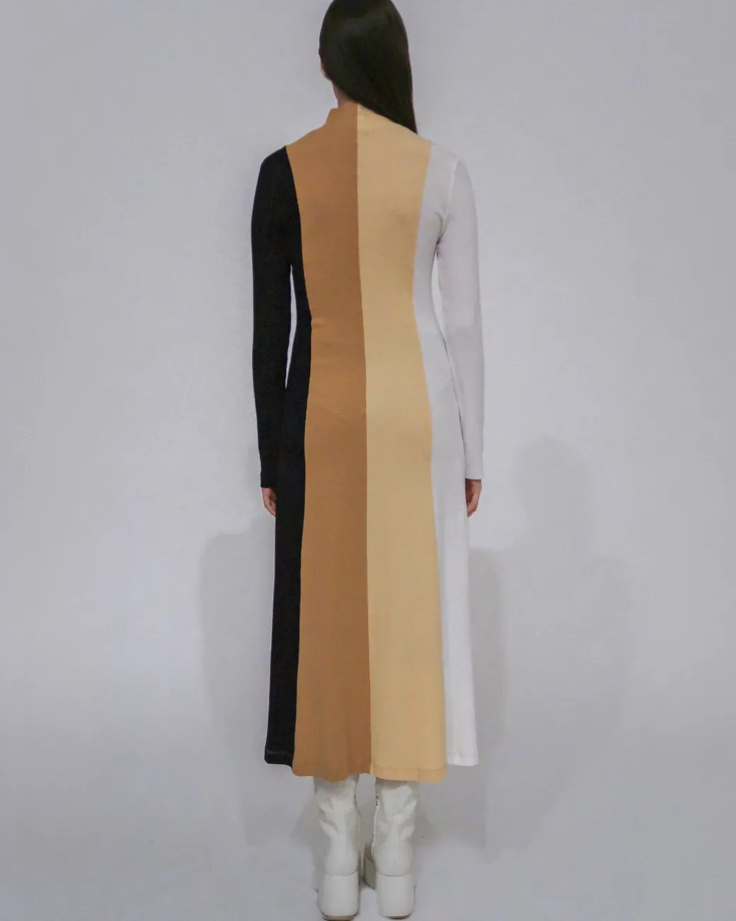 COLORBLOCK TURTLENECK DRESS