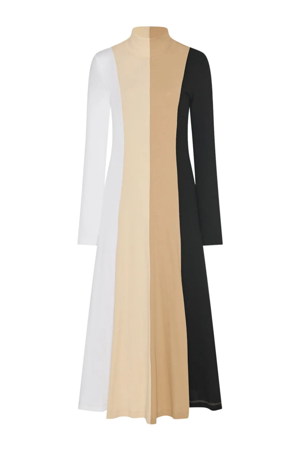 COLORBLOCK TURTLENECK DRESS