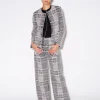 CREWNECK JACKET - PLAID DENIM