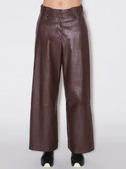 CROPPED BUTTON TAB PANT - PLONGE