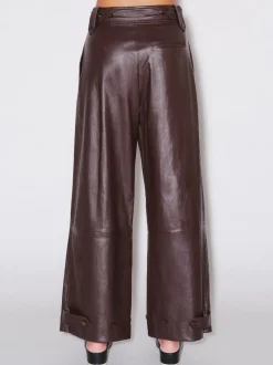 CROPPED BUTTON TAB PANT - PLONGE
