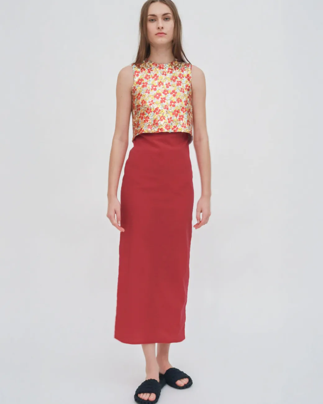 CROPPED CROSS BACK TOP