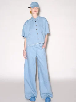 Cropped Denim Shirt