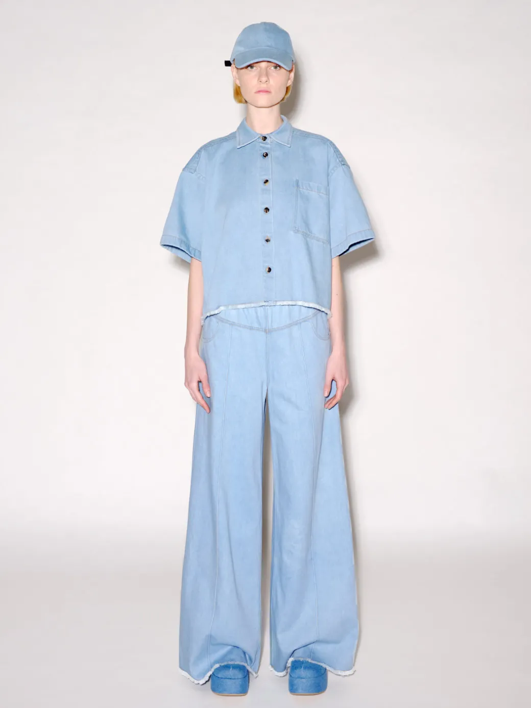 Cropped Denim Shirt