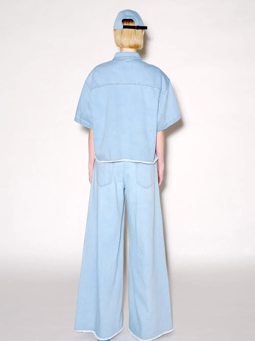Cropped Denim Shirt