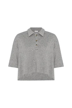 CROPPED OVERSIZED POLO