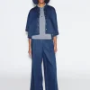 CROPPED OVERSIZED SHIRT - DENIM