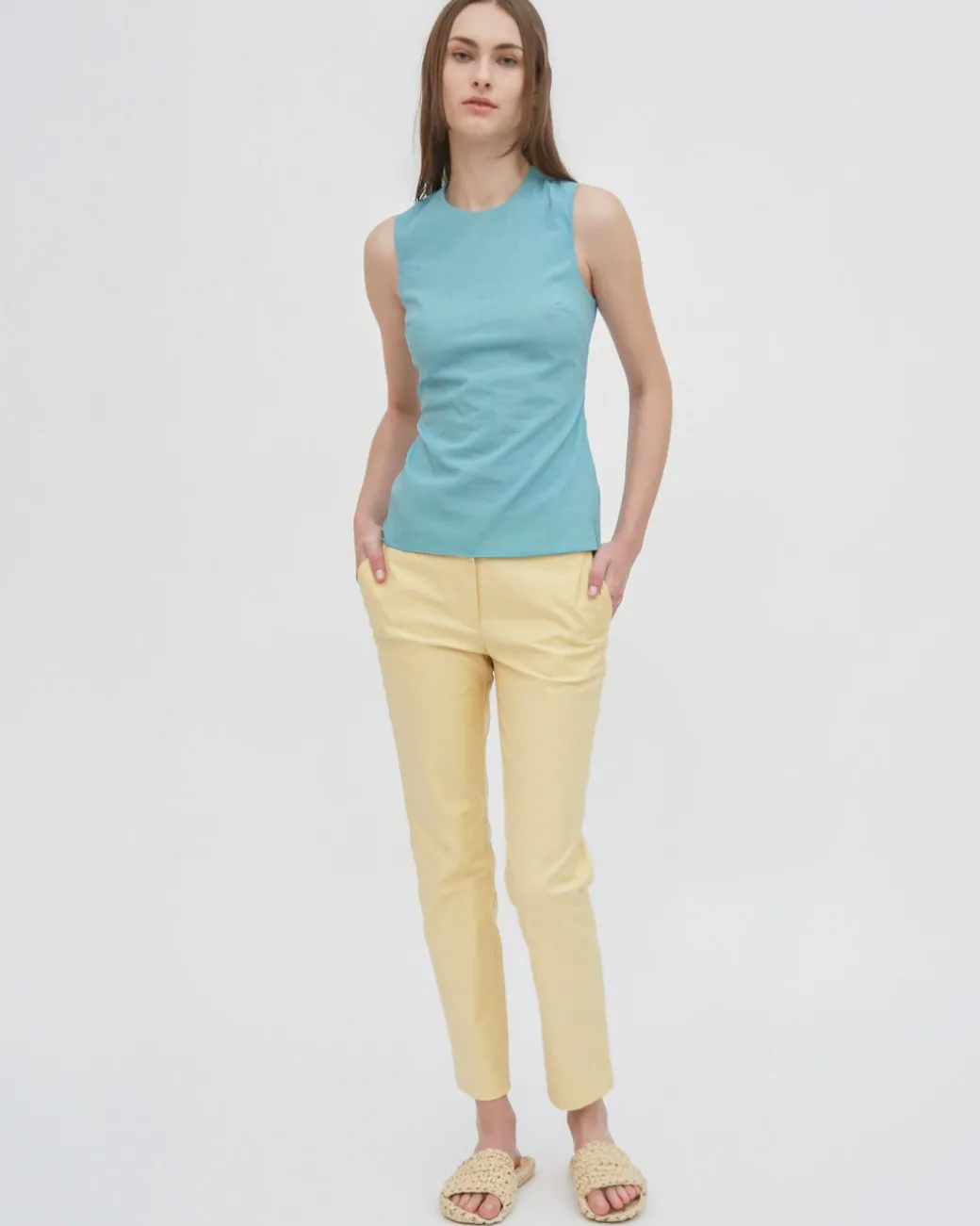 CROPPED SKINNY CASUAL PANT