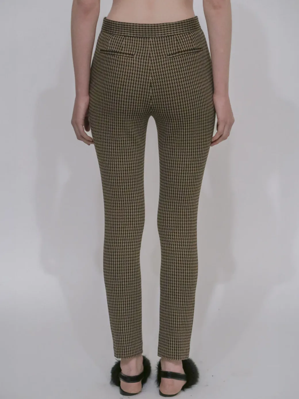 CROPPED SKINNY PANT - HOUNDSTOOTH