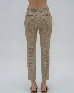 CROPPED SKINNY PANT - HOUNDSTOOTH PLAID