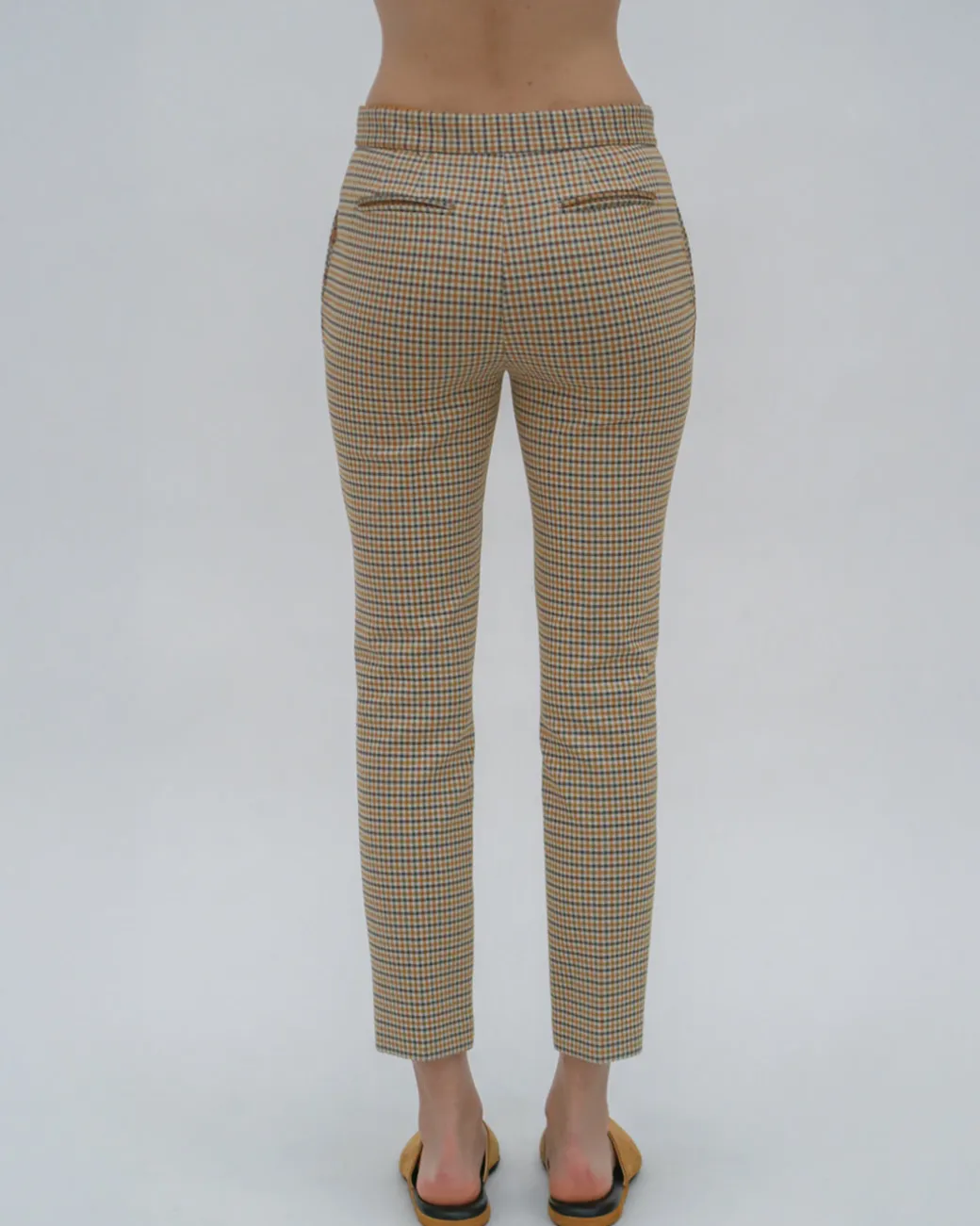 CROPPED SKINNY PANT - HOUNDSTOOTH PLAID