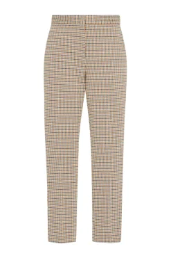 CROPPED SKINNY PANT - HOUNDSTOOTH PLAID