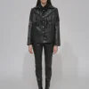 CROPPED SKINNY PANT - PLONGE LEATHER