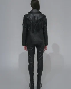 CROPPED SKINNY PANT - PLONGE LEATHER