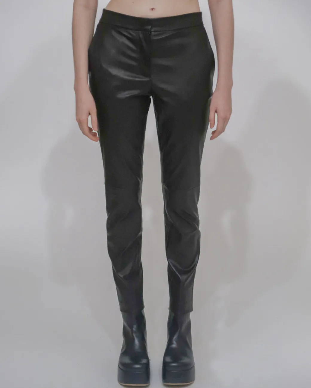 CROPPED SKINNY PANT - PLONGE LEATHER