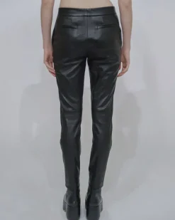CROPPED SKINNY PANT - PLONGE LEATHER