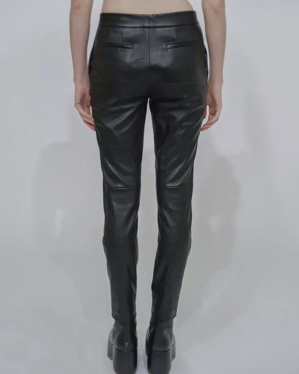 CROPPED SKINNY PANT - PLONGE LEATHER