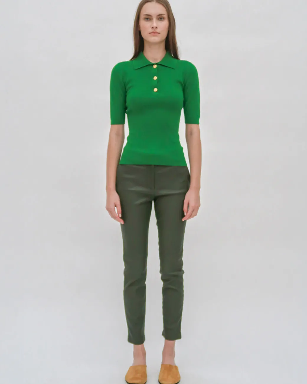 CROPPED SKINNY PANT - STRETCH PLONGE