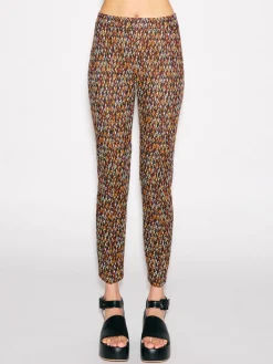 CROPPED SLIM PANT - BROKEN CHEVRON