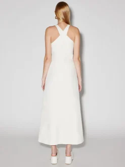 Cross Neck Button Dress