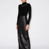 CRYSTAL TRIM TURTLENECK PULLOVER