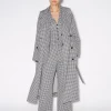 DOUBLE BREASTED TRENCH COAT - GINGHAM