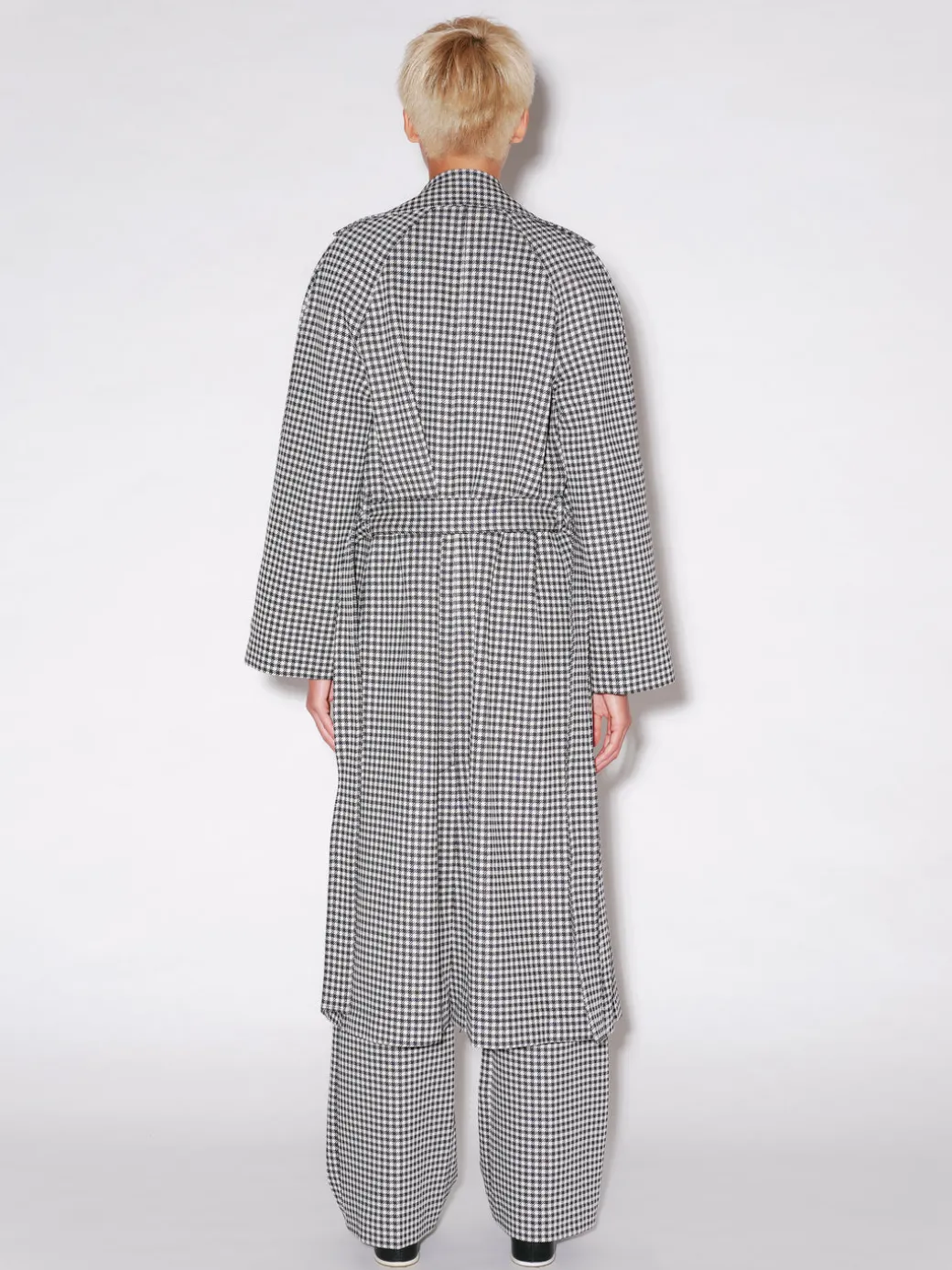 DOUBLE BREASTED TRENCH COAT - GINGHAM